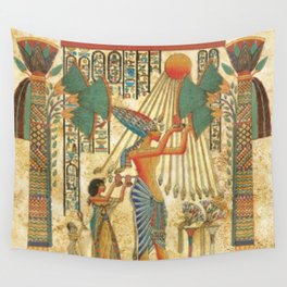 egyptian man sun god ra amun Wall Tapestry
