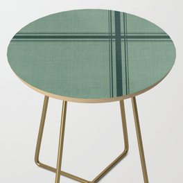 Minimal Plaid in Green Side Table