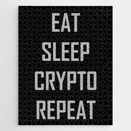 Eat sleep crypto repeat Jigsaw Puzzle