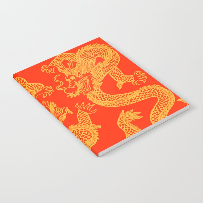 Red and Gold Battling Dragons Notebook