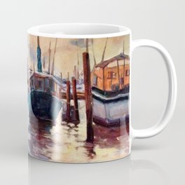 Docks at Sunset by John Beard Coffee Mug