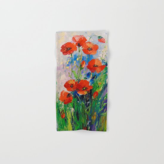 Poppies in a field Hand & Bath Towel