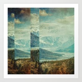 Fractions A25 Art Print | Abstract, Landscape, Curated, Digital, Nature 