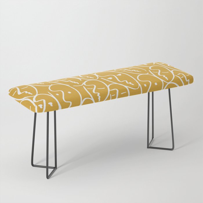 Faces (Mustard Yellow) Bench
