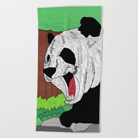 Panda ROAR! Beach Towel