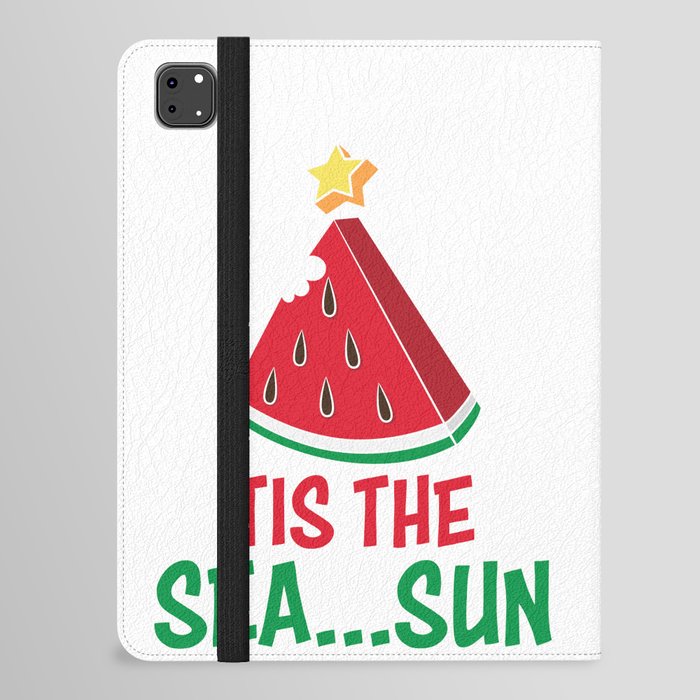 Tis The Sea...sun Funny Christmas In July iPad Folio Case