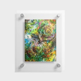 Green Roses Floating Acrylic Print