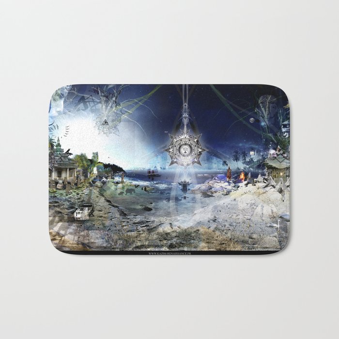 The City of Pyramids in the Night of Pan Bath Mat