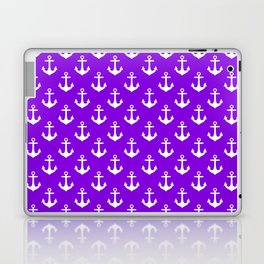 Anchors (White & Violet Pattern) Laptop Skin