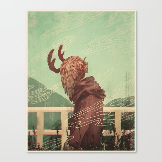Last Year's Antlers Canvas Print