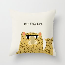 Easy Tiger Throw Pillow