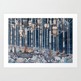 Winter forest Art Print