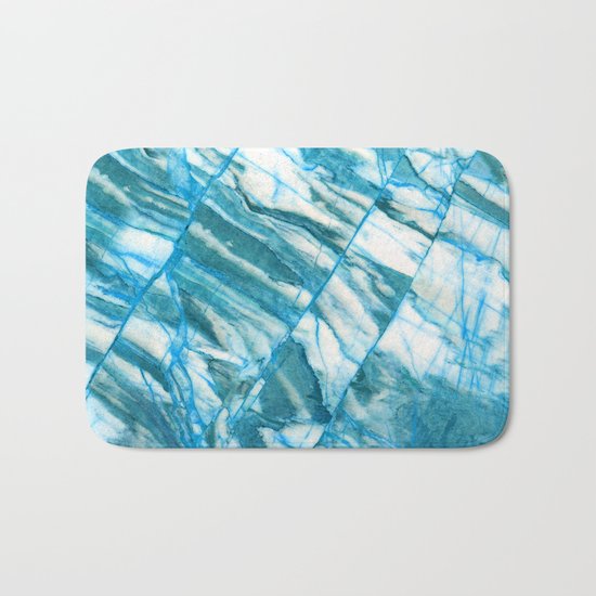 Blue marble Bath Mat