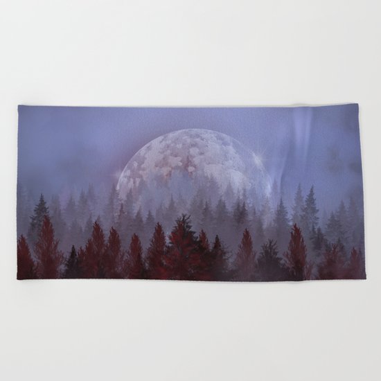 mystical forest Beach Towel