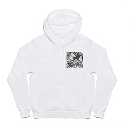 Abstract Distressed Monochrome Triangles Hoody