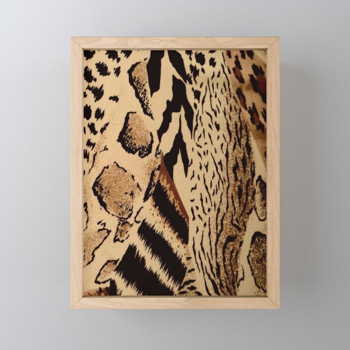 Leopard Tiger Print Framed Mini Art Print By Mariamarinova1 Society6