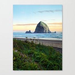 Haystack Rock Surreal Views | Travel Photography and Collage #2 Canvas Print