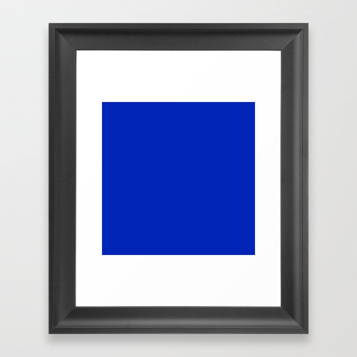 ROYAL BLUE solid color  Framed Art Print