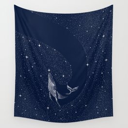 starry whale Wall Tapestry