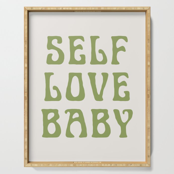 Self Love Baby Cream & Green Serving Tray