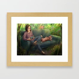 Relaxing in the forest Framed Art Print
