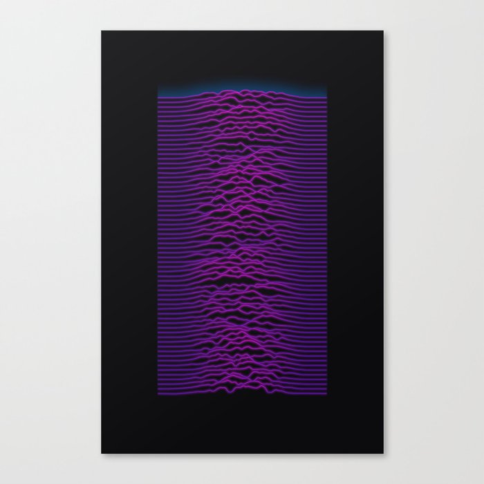 Neon Waveform Canvas Print