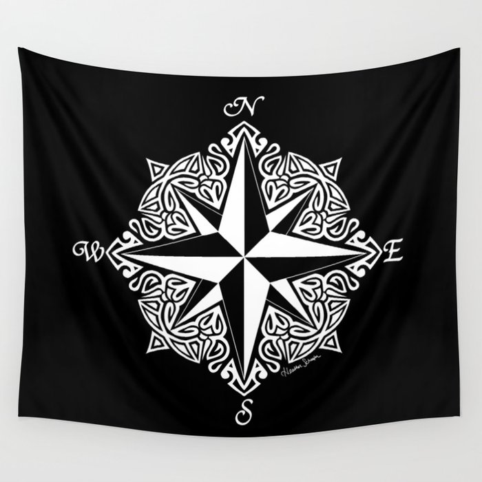 Cindy's Tribal Compass Rose Wall Tapestry