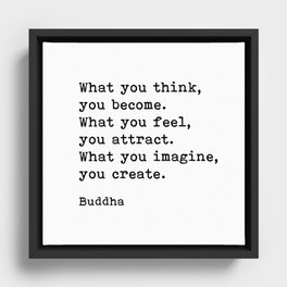 What You Think You Become, Buddha, Motivational Quote Framed Canvas