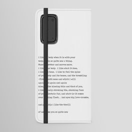 I like my body when it is with your body - E.E. Cummings Poem - Literature - Typewriter Print Android Wallet Case