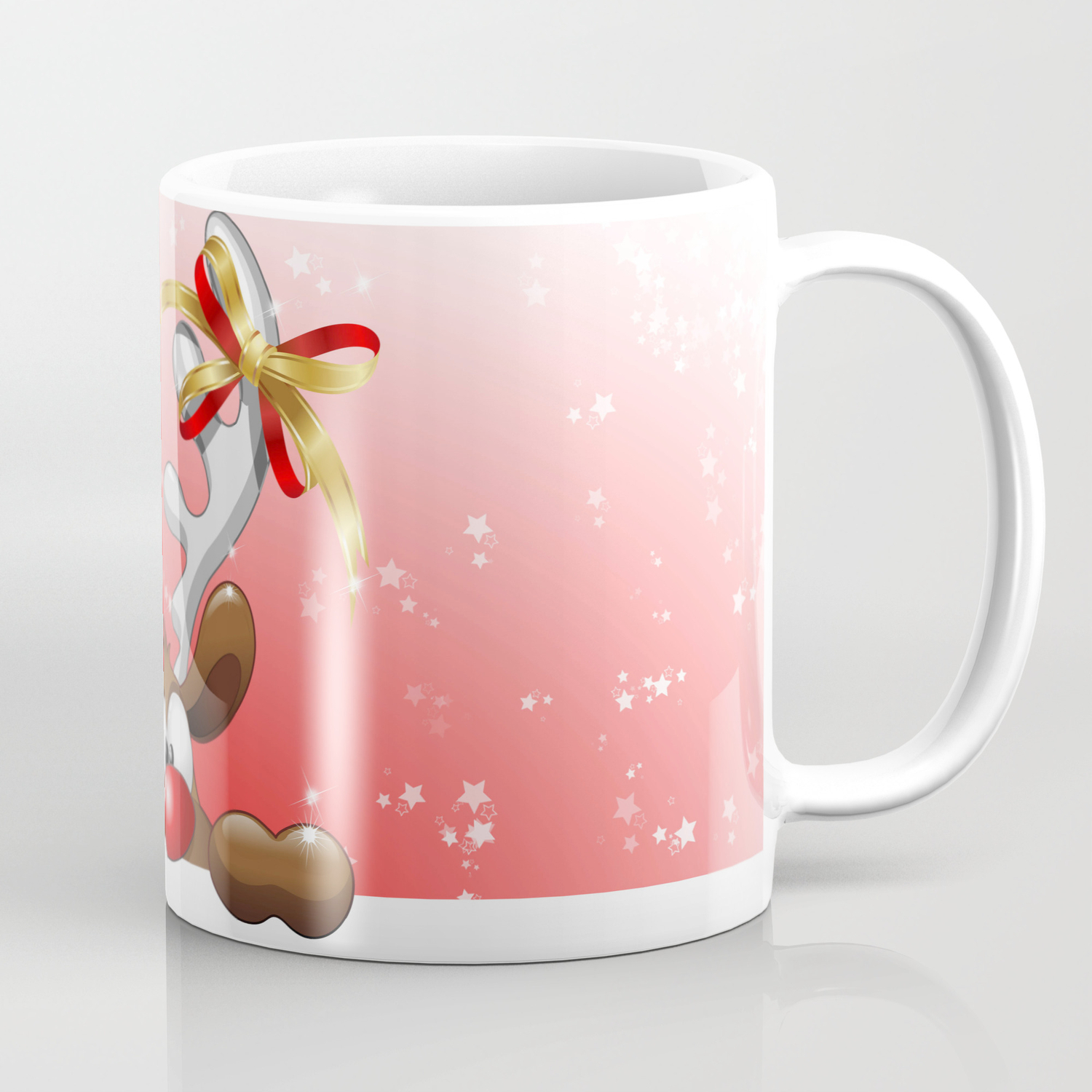 Funny Christmas Reindeer Cartoon Coffee Mug By Bluedarkatlem Society6