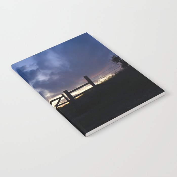 Wooden Fence at the Blue Hour Notebook