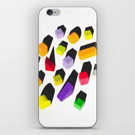 Colorful Children's Toy Blocks with Shadows iPhone Skin