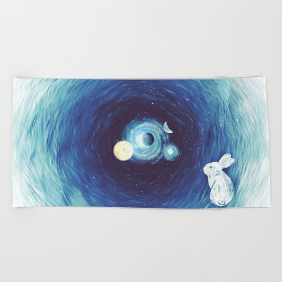 Down The Rabbit Hole Beach Towel