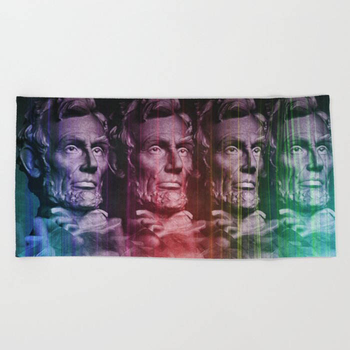 Abraham Lincoln colored Beach Towel