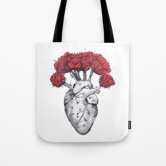 Heart cactus Tote Bag