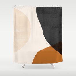 Earth Tone Shapes Shower Curtain