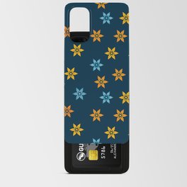 Minimal Christmas Floral Pattern_Prussian Blue Android Card Case