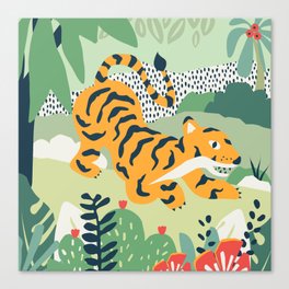 tiger in the jungle Canvas Print