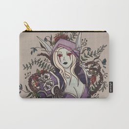 Queen of the Banshee Carry-All Pouch | Plants, Skull, Game, Girl, Banshee, Painting, Floral, Undead, Flowers, Nature 