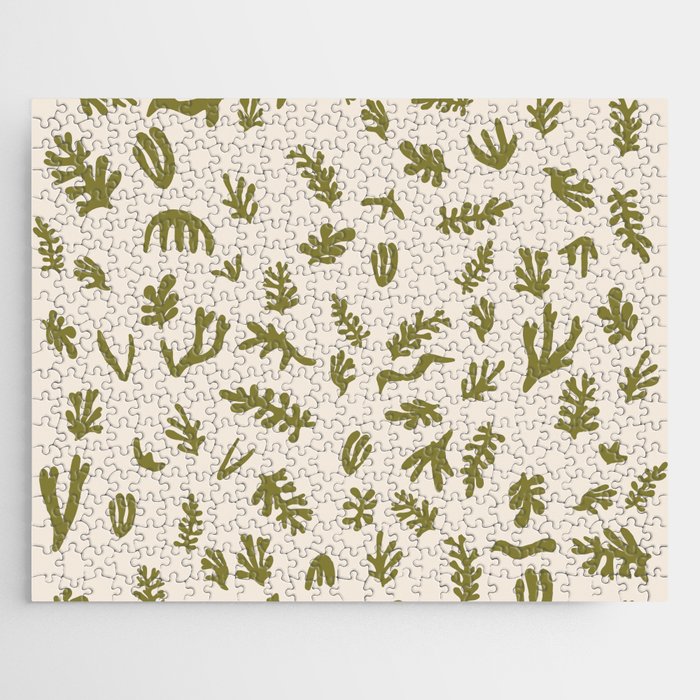 Matisse seaweed Green gold Jigsaw Puzzle