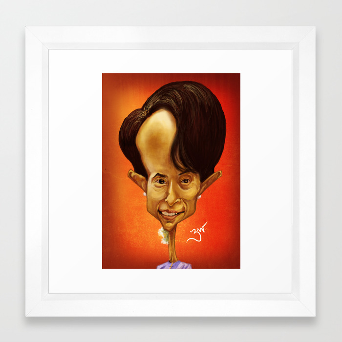 Aung San Suu Kyi Framed Art Print By Bharat Kv Society6