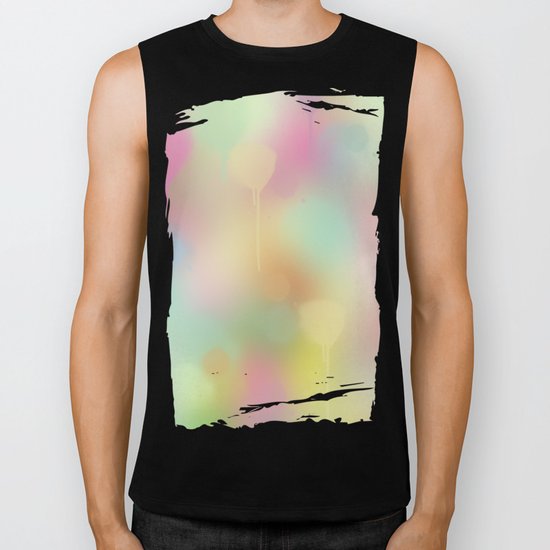 Soft pastel watercolour abstract Biker Tank