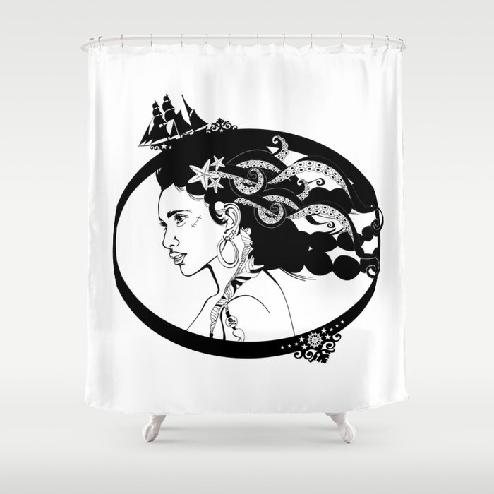 Pirate Nereid Shower Curtain