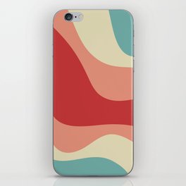 Colorful abstract waves design 2 iPhone Skin