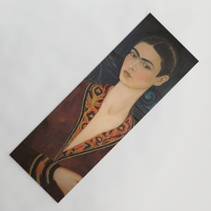 Frida Kahlo self portrait in a velvet dress painting for home and wall decor  Yoga Mat