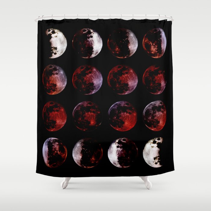 Blood Moon Rising Shower Curtain