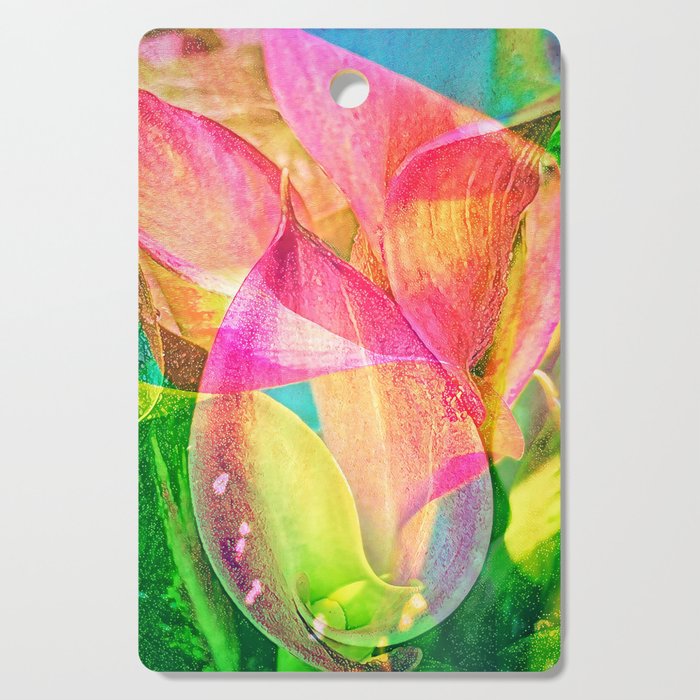 Abstract Lilies  Cutting Board