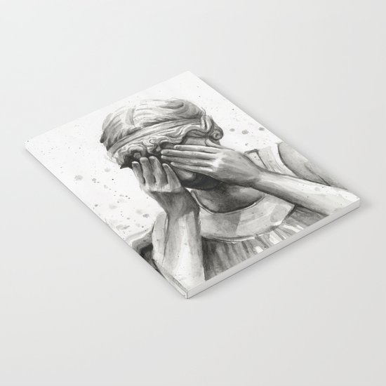 Weeping Angel Watercolor Painting Notebook