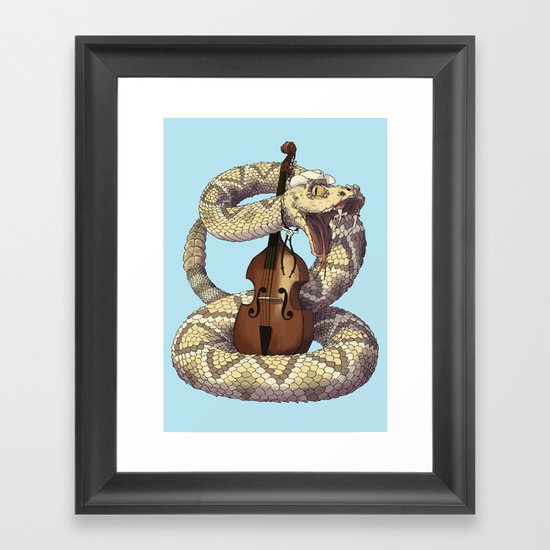 D is for Diamondback Rattlesnake, Western Framed Art Print
