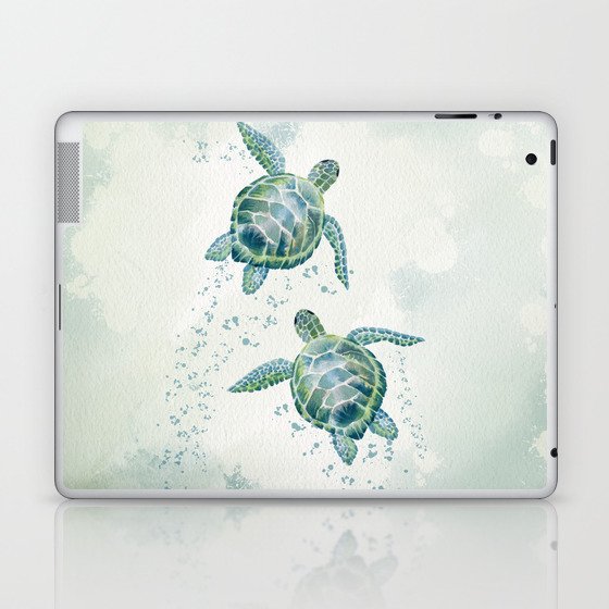 Two Sea Turtles  Laptop & iPad Skin